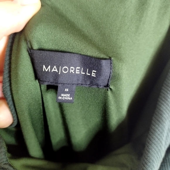 Majorelle x Revolve Montreal one shoulder rushed Dress in Moss Green sz Xs - Picture 6 of 10